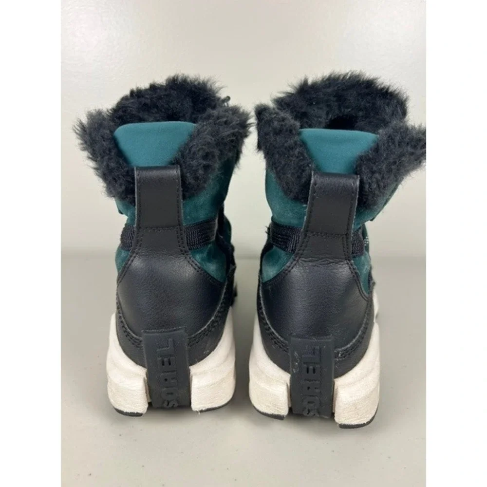 Sorel Kinetic Impact NXT Boot Dark Green Black Faux Fur Waterproof NL5050-301 9